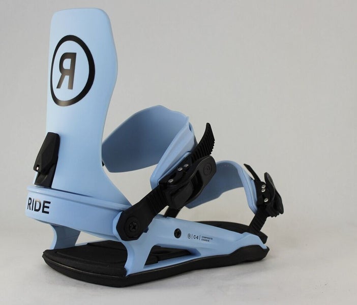 Ride C-6 Snowboard Bindings Medium (Men's US Size 6-10) Cloud Blue New 2025