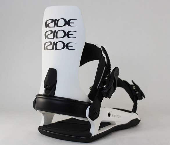 Ride C-6 Snowboard Bindings Medium (Men's US Size 6-10) White New 2025