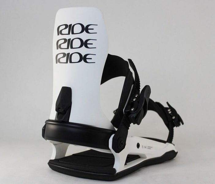 Ride C-6 Snowboard Bindings Medium (Men's US Size 6-10) White New 2025