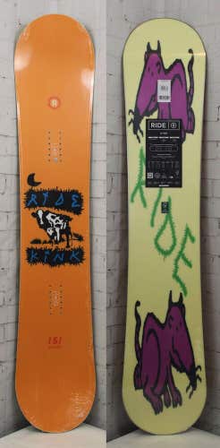 Ride Kink Men's Snowboard 151 cm, All Mountain Twin New 2025