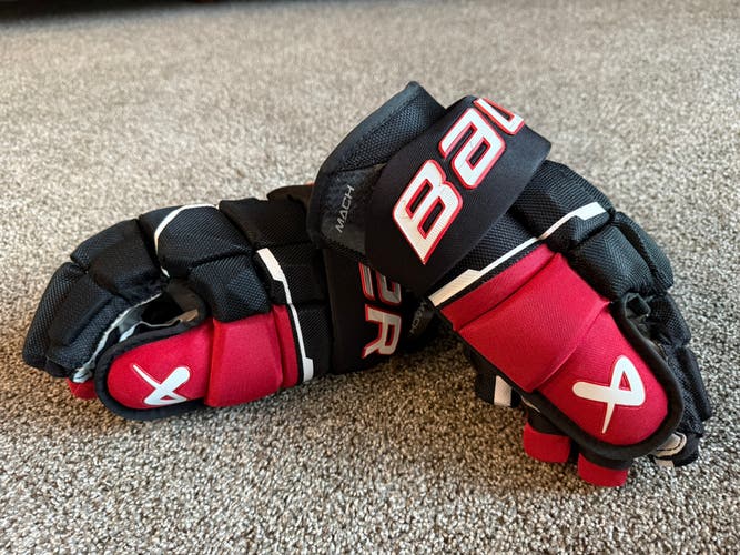 Used  Bauer 14"  Supreme Mach Gloves