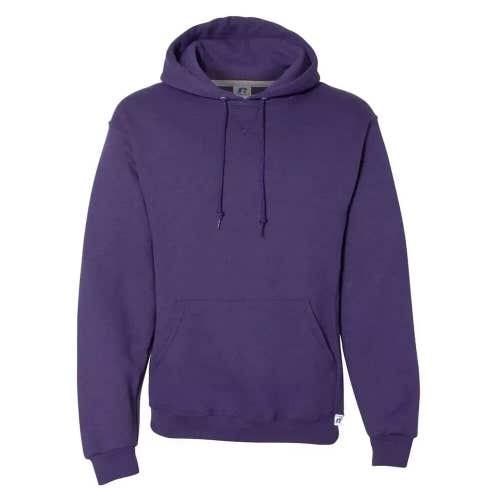 Russell Athletic Youth Unisex Dri Power Large Purple Hooded Sweatshirt New