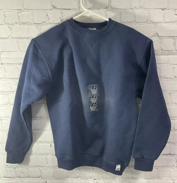 Russell Athletic Youth Unisex DriPower Large Navy Crew Neck Sweatshirt NWT
