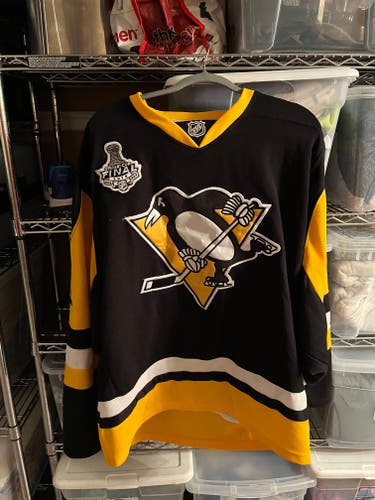 Pittsburgh goalie Cut Men's Reebok Jersey