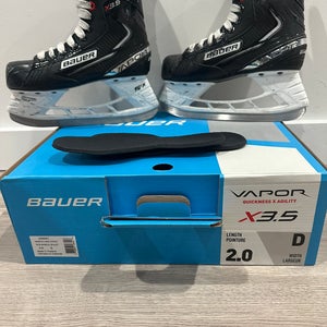 Used Junior Bauer Regular Width Size 2 Vapor X3.5 Hockey Skates With New Original  Insoles