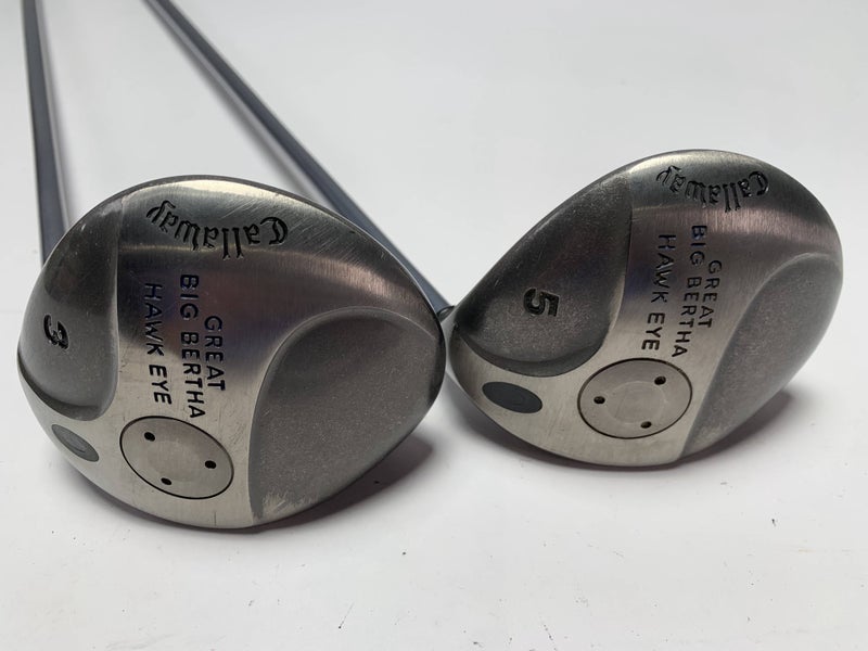Callaway Hawkeye 3 & 5 Fairway Wood Set Hawk Eye UL Firm Graphite Mens RH