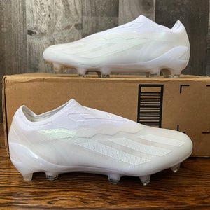 Adidas X Crazyfast.1 LL FG Laceless White Soccer Cleats Mens 5.5 Wmns 6.5 NEW.