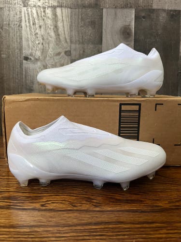 Adidas X Crazyfast.1 LL FG Laceless White Soccer Cleats Mens 5.5 Wmns 6.5 NEW.