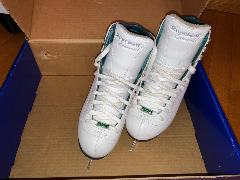Used Riedell Emerald Figure Skates Junior Size 3