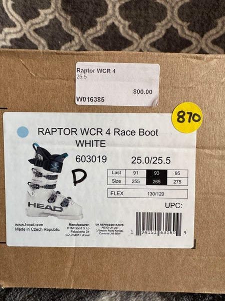 HEAD RAPTOR WCR 4 25.5未使用品 HEADソックス一足付き Head Raptor WCR 4 Ski Boots | Christy Sports