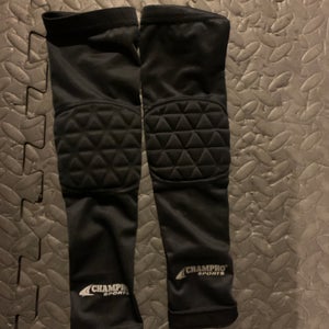 Black champro youth small, elbow padded arm sleeves. $12