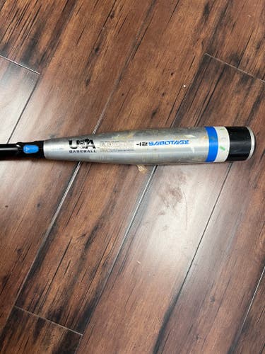Used Demarini Sabotage 27" -12 Drop USA 2 3/8 Barrel Bat