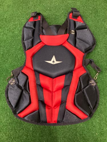 Blue New Intermediate All Star System 7 Axis Catcher's Chest Protector 15.5"