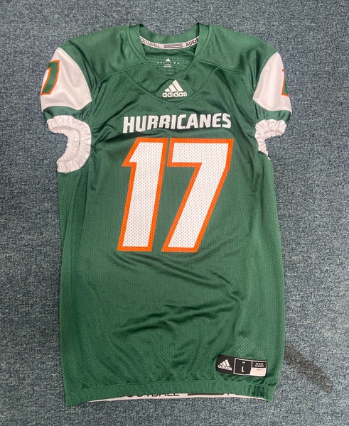 Adidas Adult Large Miami Hurricanes Custom Football Jersey (New)