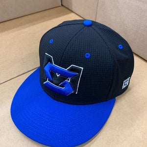 Mississippi Blue Black Sharks Hat Fitted Pro Shape Medium Cap