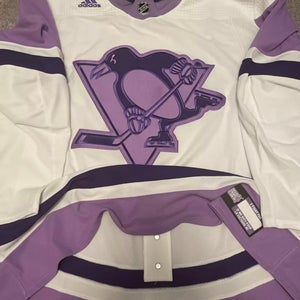 MiC Adidas Authentic Pittsburgh Penguins Hockey Fights Cancer Jersey 58