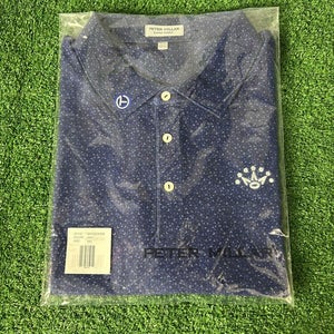 Scotty Cameron Polo Shirt 7 Point Crown Willis Geo Performance Mesh Navy 2XL