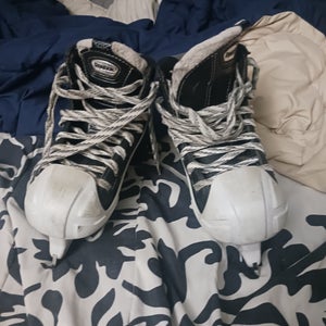 Used Junior CCM 14k Hockey Goalie Skates Size 1