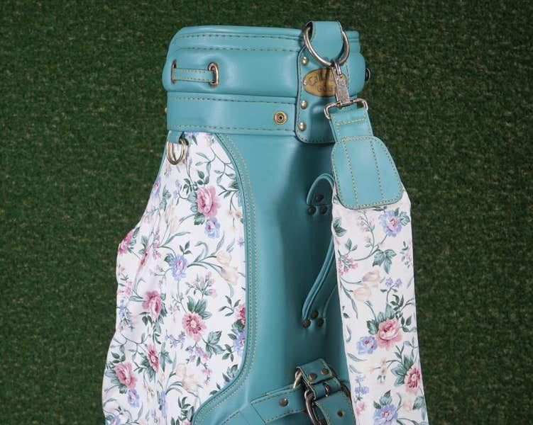 Callaway - flower☆ VINTAGE CALLAWAY GOLF DESIGNER FLORAL LADIES CART BAG 6 WAY