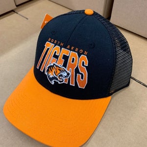 Pukka North Akron Tigers Snap Mesh Back Structured Hat Cap Black One Size
