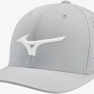 NEW Mizuno Tour Vent Light Grey Adjustable Snapback Golf Hat/Cap