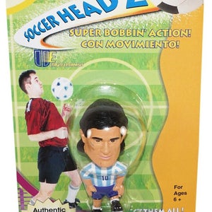 Vintage Ariel Ortega 4" Bobble Toy Figure - Argentina Futbol Soccer Head 2002