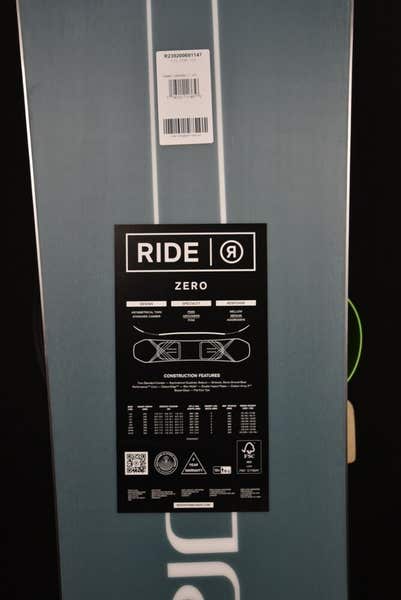 NEW RIDE ZERO SNOWBOARD SIZE 147 CM WITH M/L BINDINGS $640