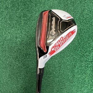 Left Handed TaylorMade Golf Aeroburner 3 Rescue Hybrid 19 Stiff Flex Graphite