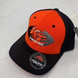 KT Tigers Football Fitted Performance Hat Adult SM/MD Black Orange Cap