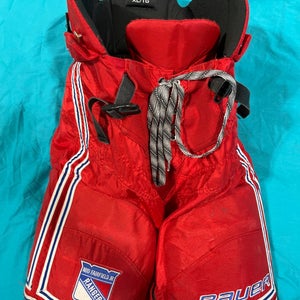 Red Used Junior XL Bauer Nexus Hockey Pants Pro Stock