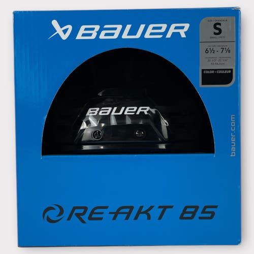 Pro Stock New Small Bauer Re-Akt 85 Black Hockey Helmet