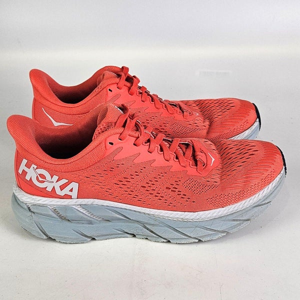 Hoka One One Womens Clifton 7 1110509 HCWH Orange Running Shoes Sneakers Size 8