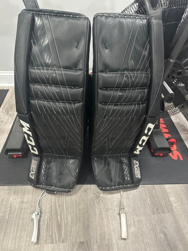 Used 34" Senior CCM Eflex4 Goalie Leg Pads