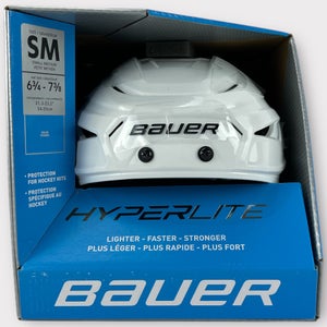 Pro Stock New Small/Medium Bauer HyperLite White Hockey Hockey Helmet