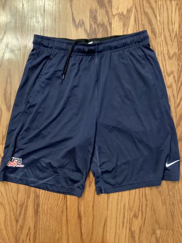 USA Hockey Blue Nike Shorts and Dri Fit Shirt bundle