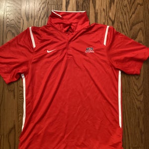 USA Hockey Red Nike Dri-Fit Polo