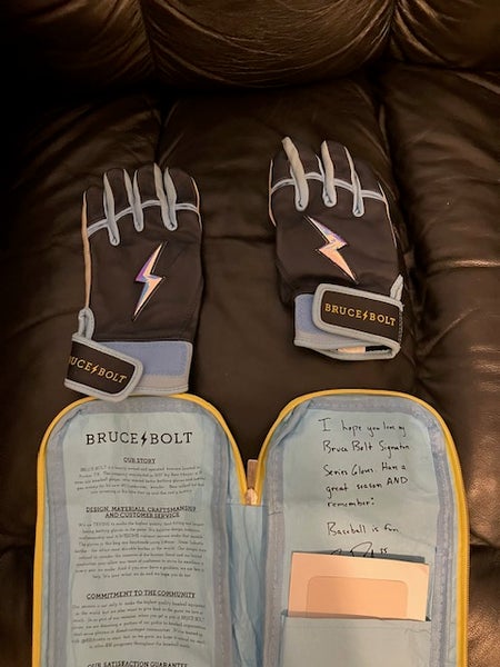 Only tried on Adult Small Bruce Bolt Batting Gloves - Phillip Series Short Cuff
