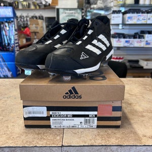 Black New Size 7.0 (Women's 8.0) Adult Men's Adidas High Top Metal