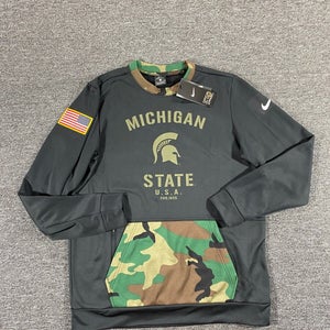 NWT mens XL nike Michigan State Spartans camo sweatshirt military appreciation FTBL