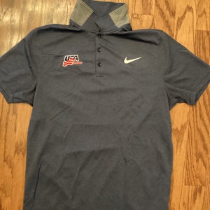 USA Hockey Bluish Gray Nike Dri-Fit Polo