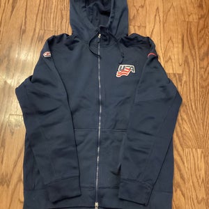 USA Hockey Blue Full Zip Hoodie