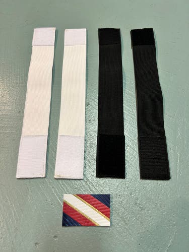 Goalie Pad Elastic Straps (Black)