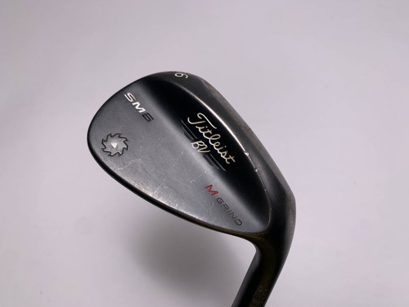 Titleist Vokey SM6 Jet Black 56* 8 Bounce M-Grind Wedge Steel Mens RH
