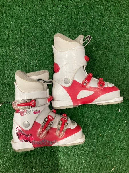 Mondo 18 & mondo 18.5 (225-234mm) Used Kid's Rossignol Fun Girl All Mountain Ski Boots Soft Flex