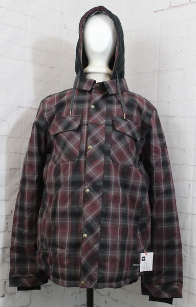 686 Woodland Insulated Snowboard Jacket, Men's Large, Sassafras Plaid New 2025