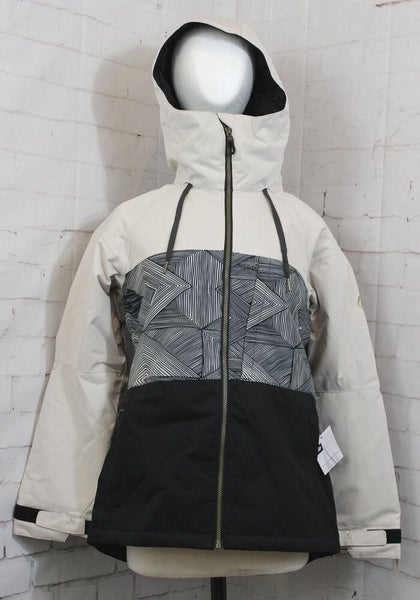 686 Athena Insulated Snow Jacket Women's Small, Limestone Colorblock New 2025