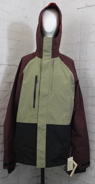 686 GoreTex Core Shell Snowboard Jacket Men's Large, Sassafras Green Colorblock