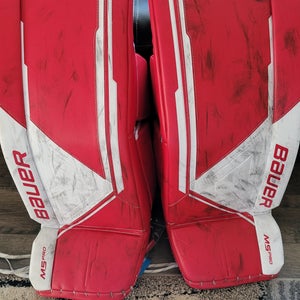 Used 2023 Small Bauer Supreme M5 Pro Goalie Leg Pads
