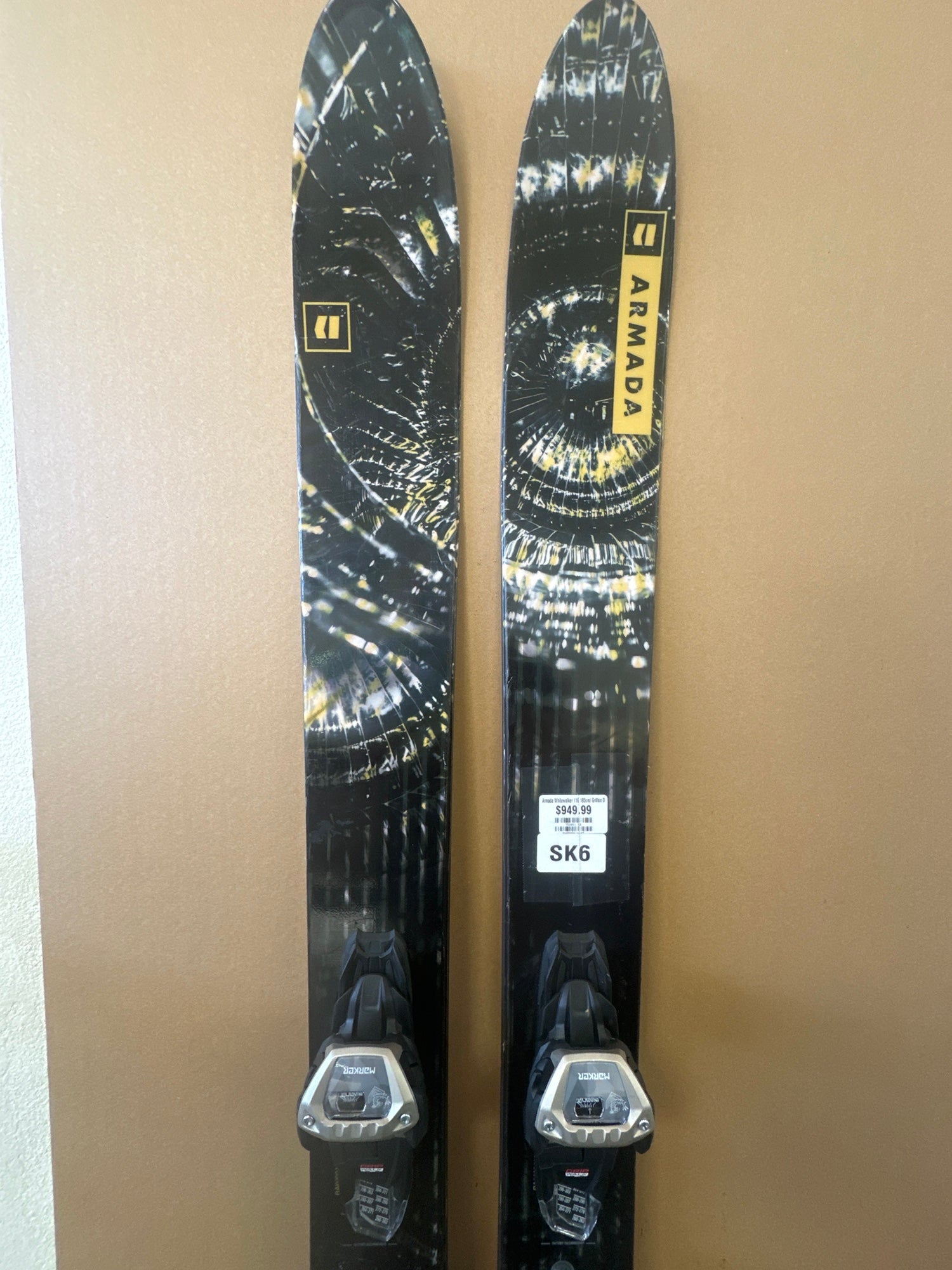 Used Armada Whitewalker 116 Underfoot 185cm Length With Marker