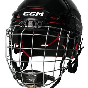 NEW CCM Tacks 70 Helmet Combo, Black, Jr Size